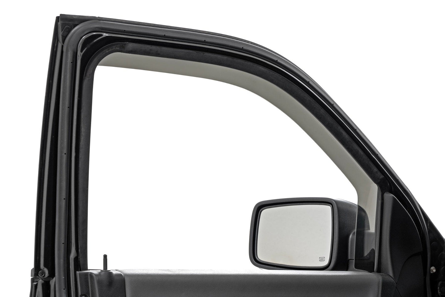 Rough Country 840924 Side Window Deflectors | In Channel Rain Guard | Ram 1500/2500/3500 (10-25 & Classic)