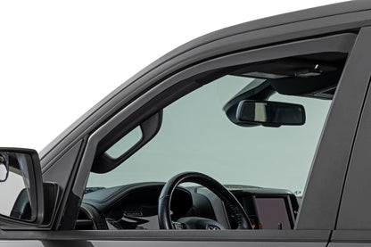 Rough Country 841924 Side Window Deflectors | In Channel Rain Guard | Ram 1500 (19-26)/1500 TRX (21-24)