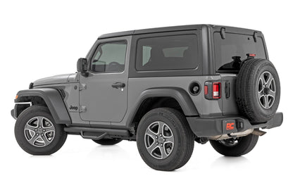 Rough Country RCJ1846B Nerf Steps | Full Length | 2 Door | Jeep Wrangler JL 4WD (2018-2025)