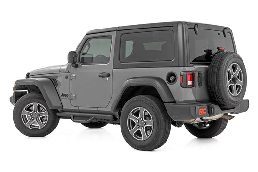 Rough Country RCJ1846B Nerf Steps | Full Length | 2 Door | Jeep Wrangler JL 4WD (2018-2025)
