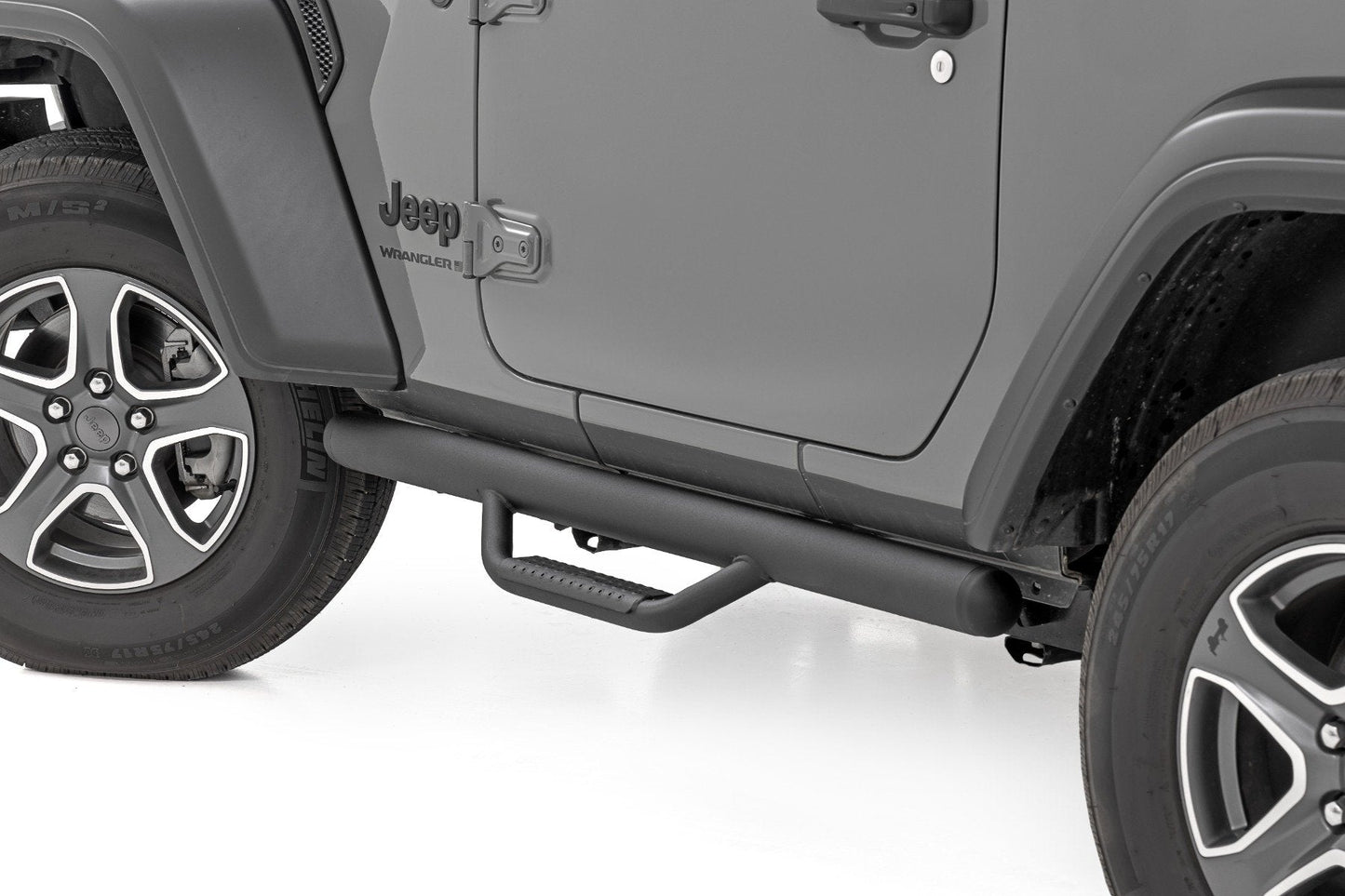 Rough Country RCJ1846B Nerf Steps | Full Length | 2 Door | Jeep Wrangler JL 4WD (2018-2025)