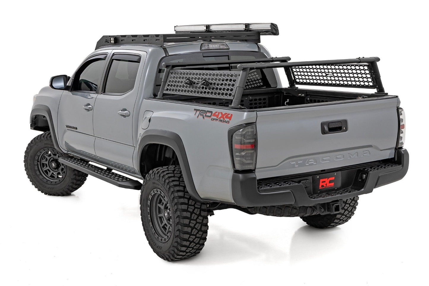 Rough Country 44012 RPT2 Running Board | Double Cab | Black | Toyota Tacoma 2WD/4WD (2016-2023)