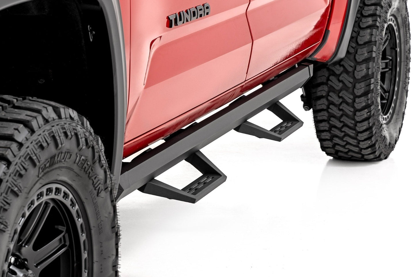 Rough Country 71097 SRL2 Adj Aluminum Steps | CrewMax | Toyota Tundra 2WD/4WD (2022-2025)