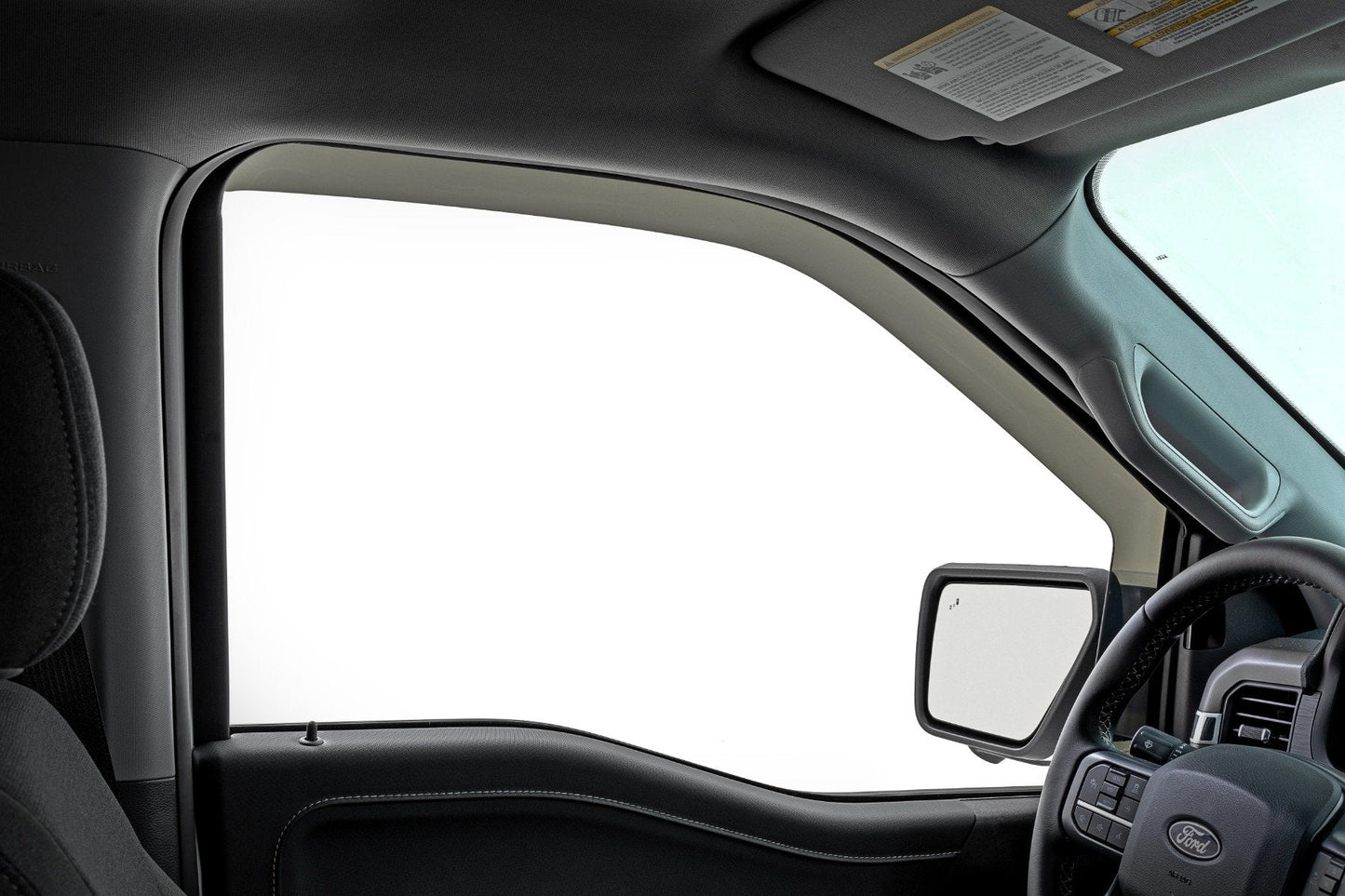 Rough Country 831524 Side Window Deflectors | In Channel Rain Guard | Ford F-150/Lightning/F-250/F-350/Raptor (15-26)