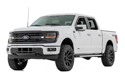 Rough Country 831524 Side Window Deflectors | In Channel Rain Guard | Ford F-150/Lightning/F-250/F-350/Raptor (15-26)