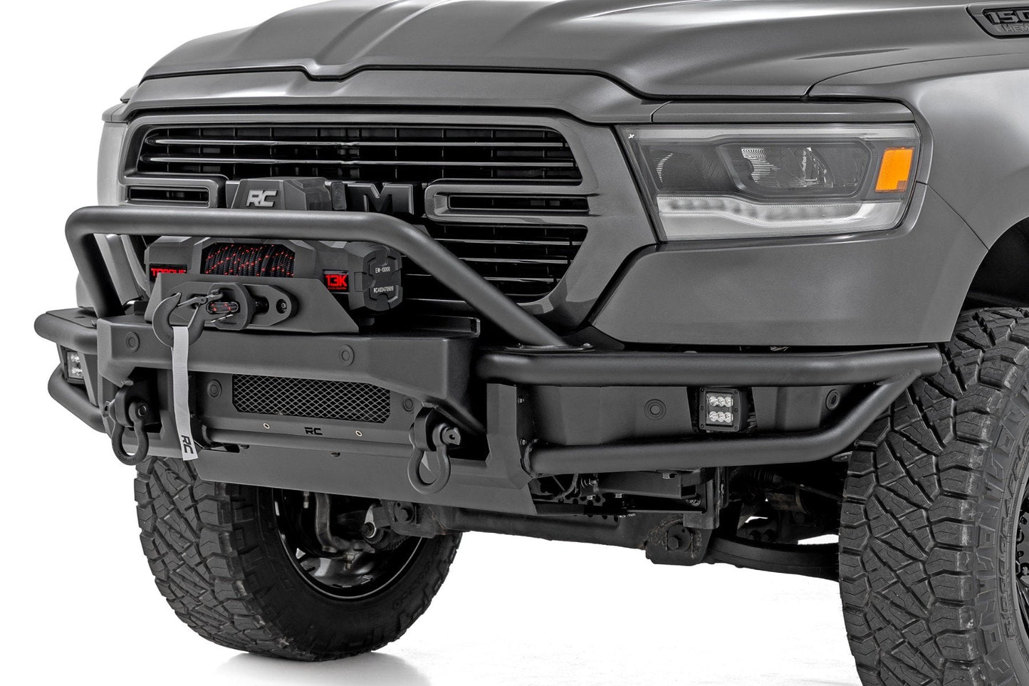 Rough Country 51214W Front Bumper | Tubular | Winch Mount | Ram 1500 2WD/4WD (2019-2024)
