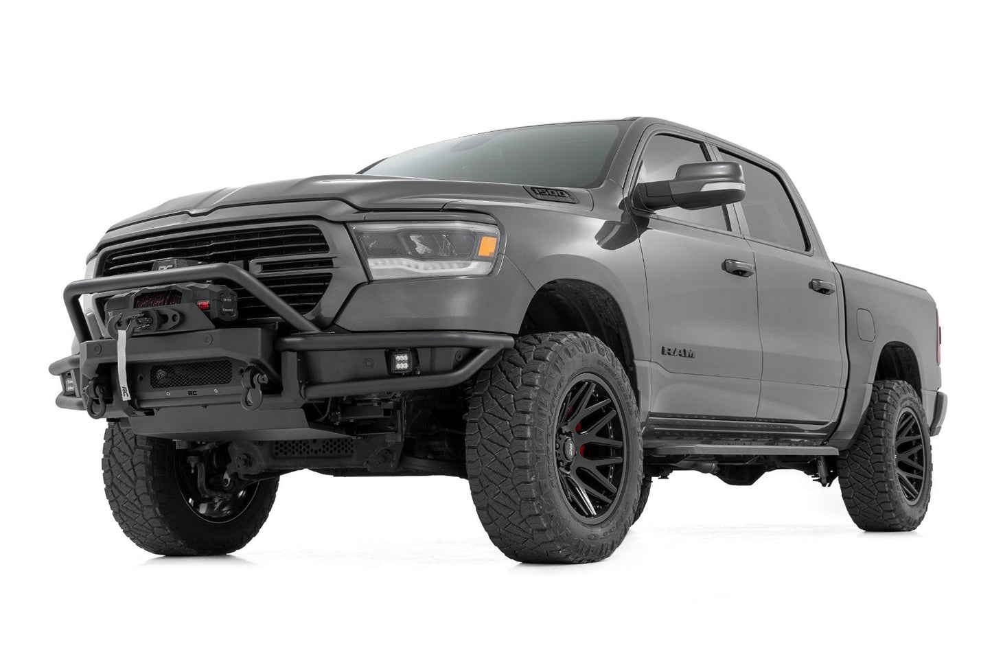Rough Country 51214W Front Bumper | Tubular | Winch Mount | Ram 1500 2WD/4WD (2019-2024)