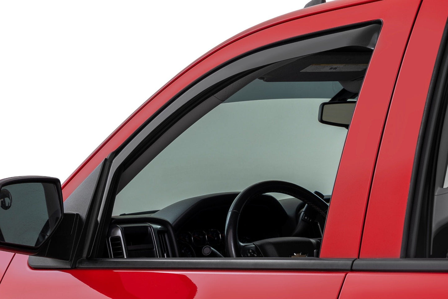 Rough Country 811419 Side Window Deflectors | In Channel Rain Guard | Chevy/GMC 1500/2500HD/3500HD 2WD/4WD