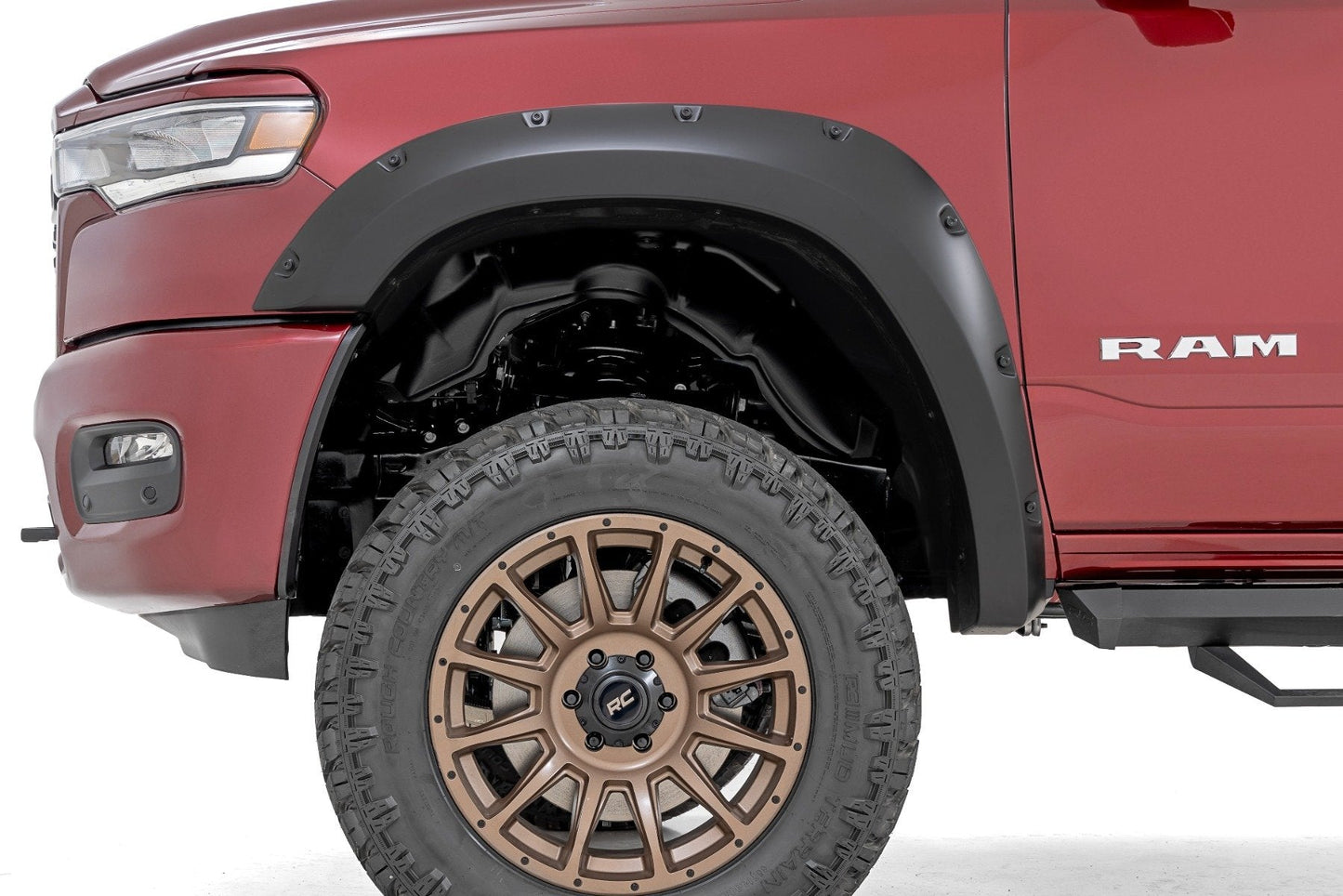 Rough Country F-D319205-PR4 Pocket Fender Flares | PR4 Flame Red | Ram 1500 2WD/4WD (2025-2026)
