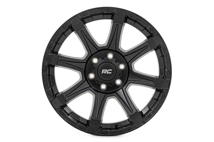 Rough Country 81202417A Rough Country 81 Series Wheel | One-Piece | Semi Gloss Black | 20x10 | 6x135 | -25mm