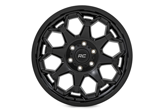 Rough Country 80202412A Rough Country 80 Series Wheel | One-Piece | Semi Gloss Black | 20x10 | 6x5.5 | -25mm