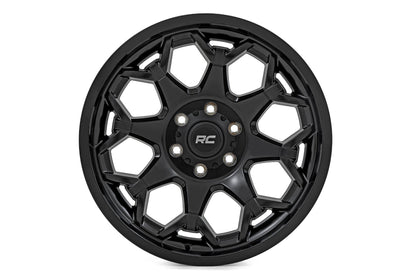 Rough Country 80201217A Rough Country 80 Series Wheel | One-Piece | Semi Gloss Black | 20x9 | 6x135 | -12mm