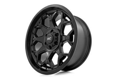 Rough Country 80201212A Rough Country 80 Series Wheel | One-Piece | Semi Gloss Black | 20x9 | 6x5.5 | -12mm