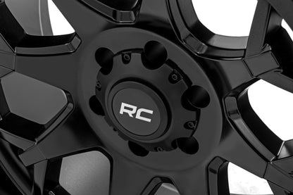 Rough Country 80201806 Rough Country 80 Series Wheel | One-Piece | Semi Gloss Black | 20x10 | 8x180 | -19mm