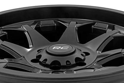 Rough Country 80200910 Rough Country 80 Series Wheel | One-Piece | Semi Gloss Black | 20x9 | 8x165 | 0mm