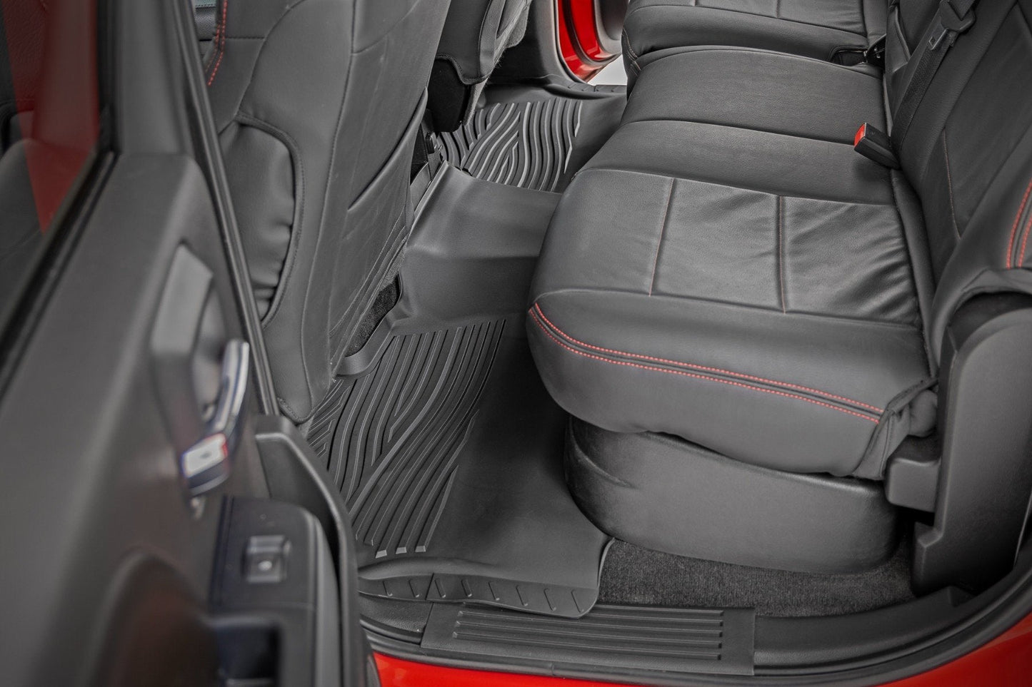 Rough Country FF-21413 Flex-Fit Floor Mats | FR & RR | FR Bucket | Crew | Chevy/GMC 1500/2500HD/3500HD 2WD/4WD
