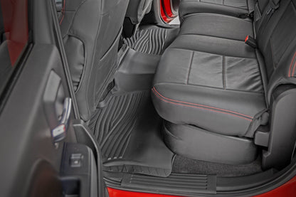 Rough Country FF-21413 Flex-Fit Floor Mats | FR & RR | FR Bucket | Crew | Chevy/GMC 1500/2500HD/3500HD 2WD/4WD