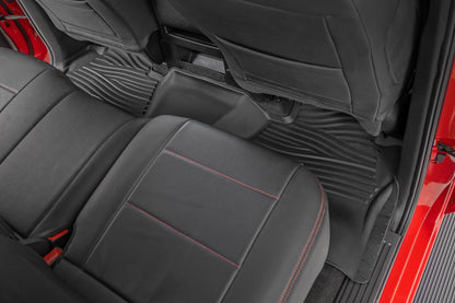 Rough Country FF-21413 Flex-Fit Floor Mats | FR & RR | FR Bucket | Crew | Chevy/GMC 1500/2500HD/3500HD 2WD/4WD
