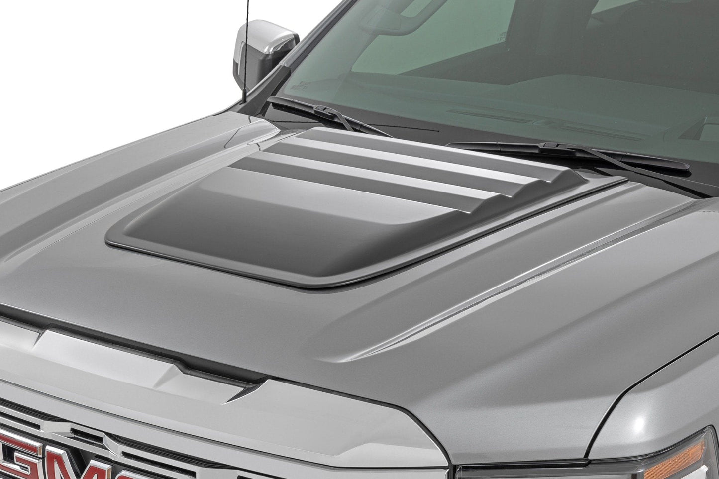 Rough Country HS40010-GAN Hood Scoop | GAN Silver Ice Metallic | GMC Sierra 1500 2WD/4WD (2019-2026)