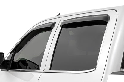 Rough Country 911418 Side Window Deflectors | Tape On Rain Guard | Chevy/GMC 1500/2500HD/3500HD 2WD/4WD