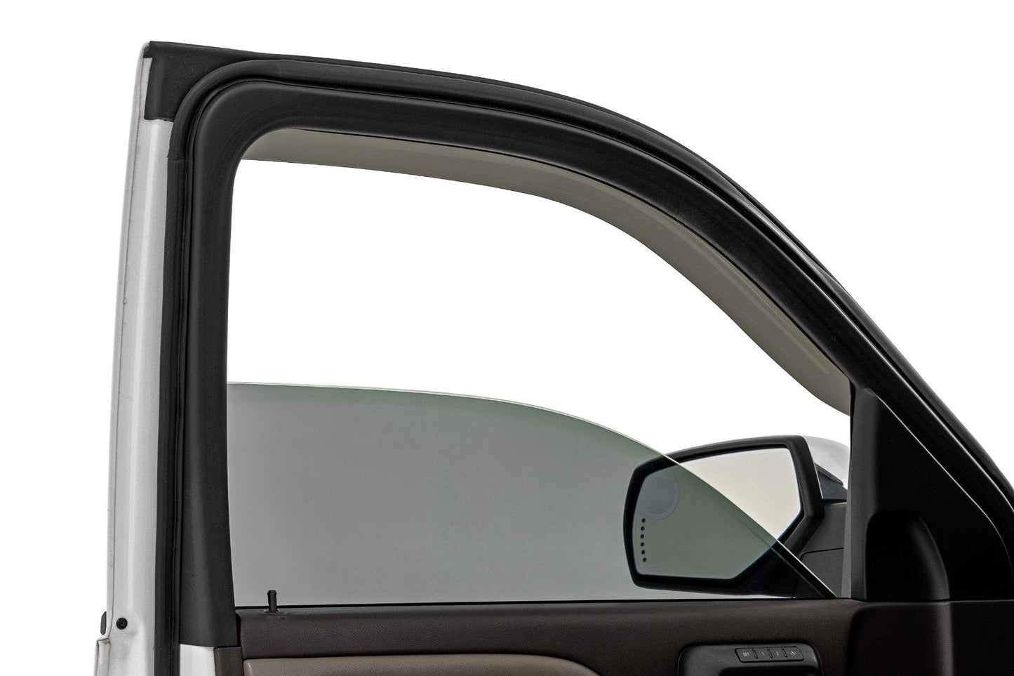 Rough Country 911418 Side Window Deflectors | Tape On Rain Guard | Chevy/GMC 1500/2500HD/3500HD 2WD/4WD