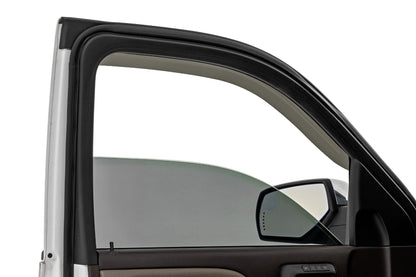 Rough Country 911418 Side Window Deflectors | Tape On Rain Guard | Chevy/GMC 1500/2500HD/3500HD 2WD/4WD