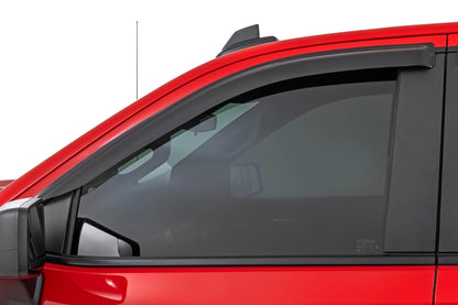 Rough Country 911924 Side Window Deflectors | Tape On Rain Guard | Chevy/GMC 1500/2500HD/3500HD (19-26 & Classic)