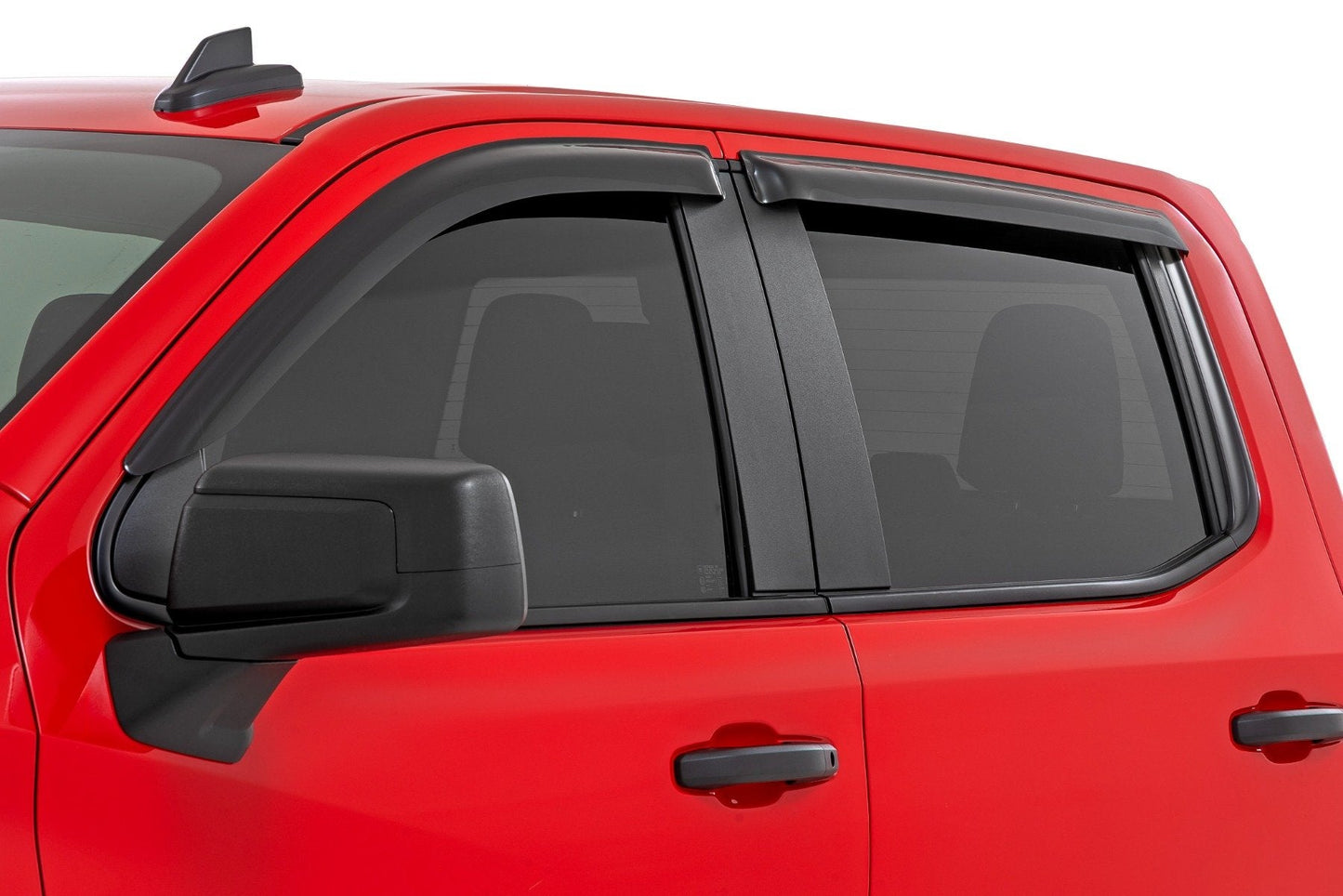 Rough Country 911924 Side Window Deflectors | Tape On Rain Guard | Chevy/GMC 1500/2500HD/3500HD (19-26 & Classic)
