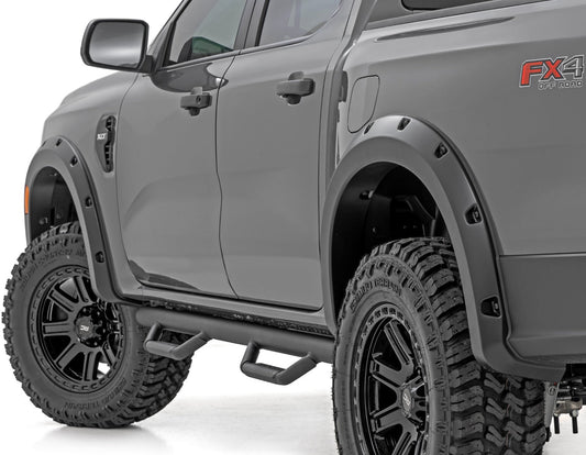 Rough Country F-F12401-M7 Pocket Fender Flares | M7 Carbonized Gray | Ford Ranger 2WD/4WD (2024-2025)
