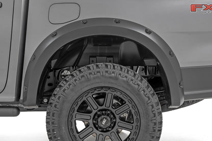 Rough Country F-F12401-G1 Pocket Fender Flares | G1 Absolute Black | Ford Ranger 2WD/4WD (2024-2025)