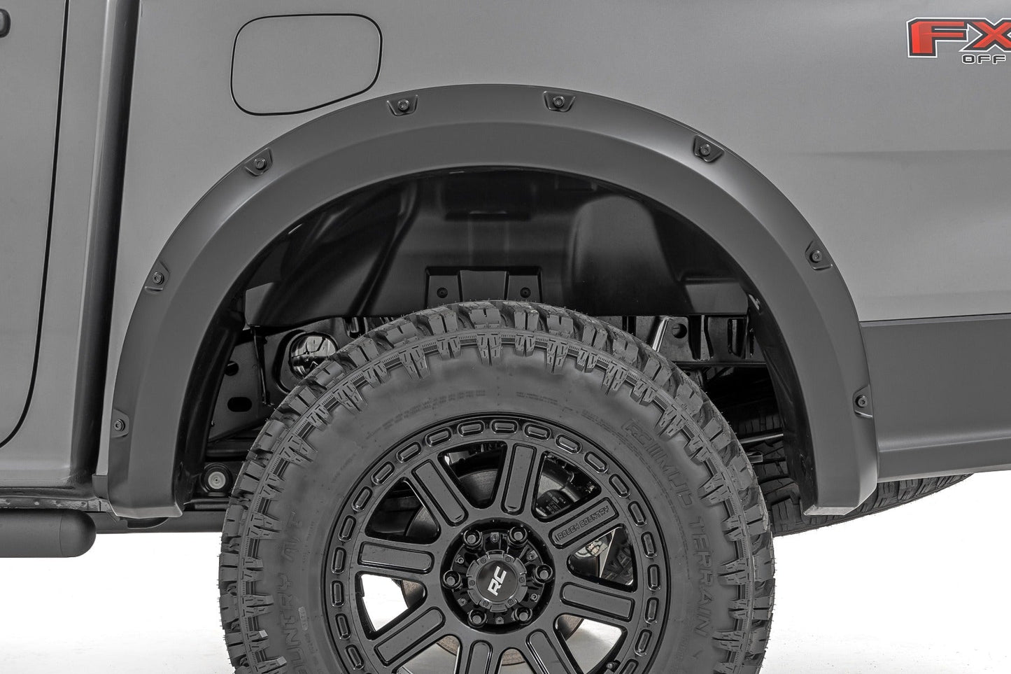 Rough Country F-F12401-JS Pocket Fender Flares | JS Iconic Silver | Ford Ranger 2WD/4WD (2024-2025)