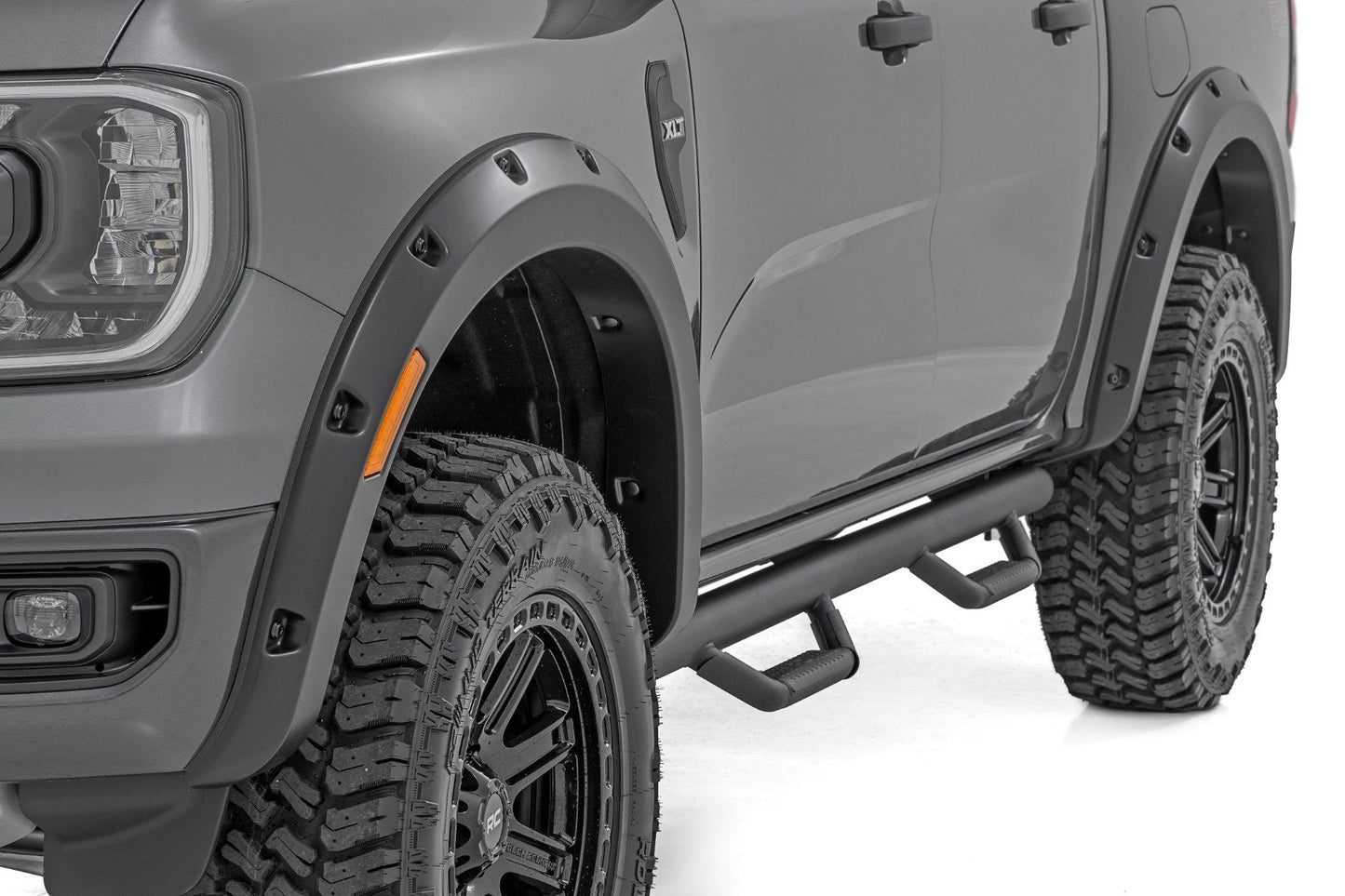 Rough Country F-F12401-G1 Pocket Fender Flares | G1 Absolute Black | Ford Ranger 2WD/4WD (2024-2025)