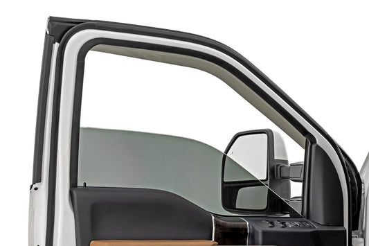 Rough Country 931524 Side Window Deflectors | Tape On Rain Guard | Ford F-150 (17-25)/F-250 (15-26)