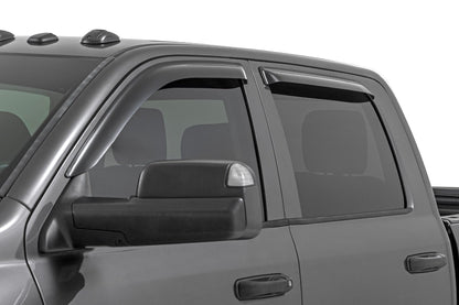 Rough Country 942924 Side Window Deflectors | Tape On Rain Guard | Ram 1500 (09-18)/2500 (10-26)