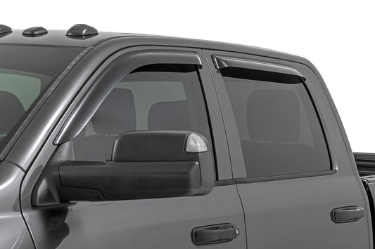 Rough Country 942924 Side Window Deflectors | Tape On Rain Guard | Ram 1500 (09-18)/2500 (10-26)
