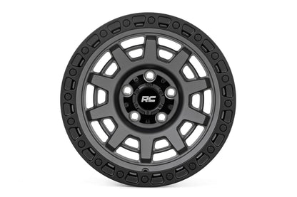 Rough Country 85150814 Rough Country 85 Series Wheel | One-Piece | Gunmetal Gray/Black | 15x8 | 5x5.5 | -19mm