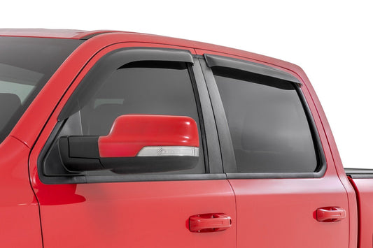 Rough Country 941924 Side Window Deflectors | Tape On Rain Guard | Ram 1500 (19-26)/1500 TRX (21-24)