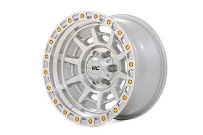 Rough Country 85170913C Rough Country 85 Series Wheel | Simulated Beadlock | Full Machine | 17x9 | 5x4.5 | -12mm