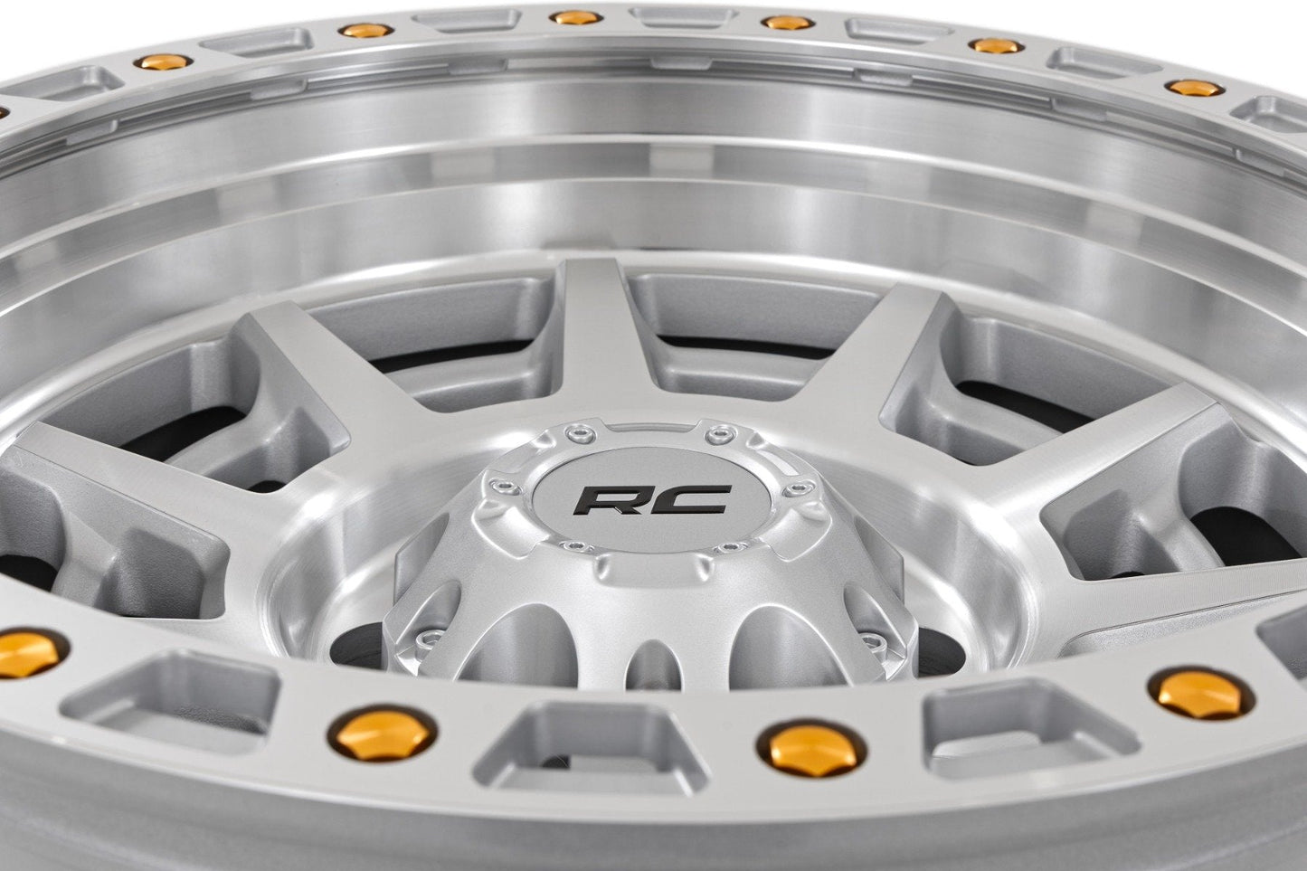 Rough Country 85170912C Rough Country 85 Series Wheel | Simulated Beadlock | Full Machine | 17x9 | 6x5.5 | -12mm