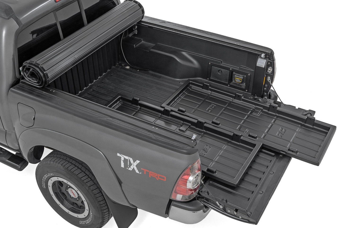 Rough Country 10210 Truck Bed Cargo Storage Tray | Mid-Size Bed Storage Tray | Easy Access