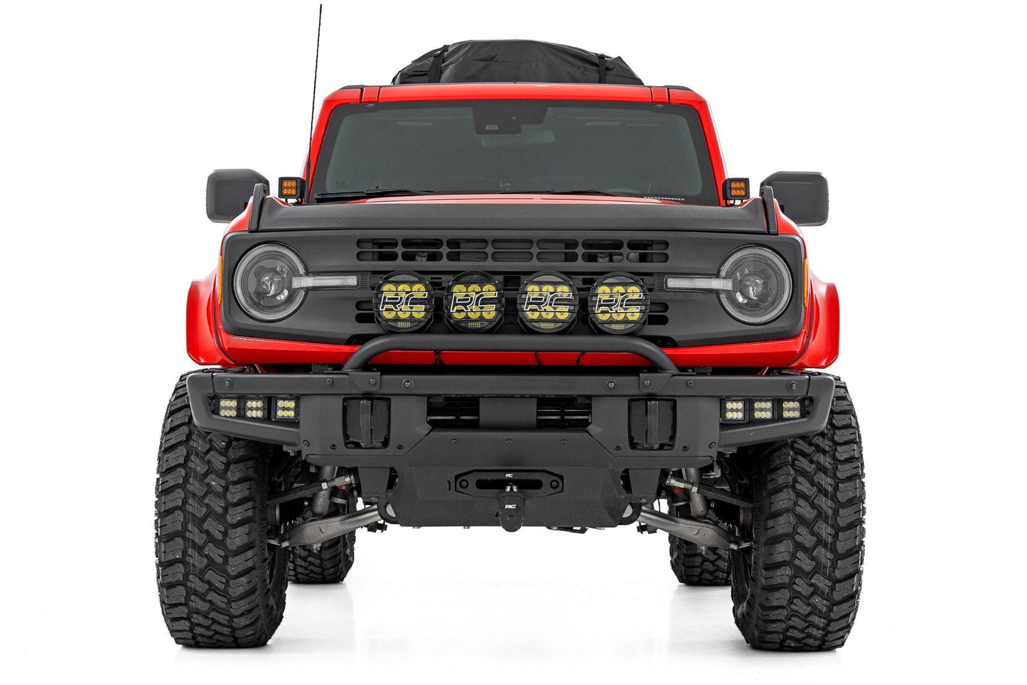 Rough Country O-F12124-PQ Fender Flares | PQ Race Red | Ford Bronco 4WD (2021-2025)