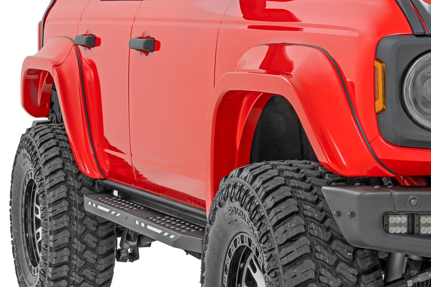Rough Country O-F12124-PQ Fender Flares | PQ Race Red | Ford Bronco 4WD (2021-2025)