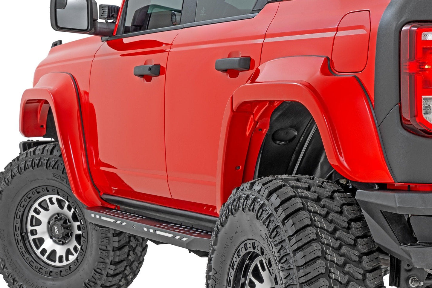 Rough Country O-F12124-PQ Fender Flares | PQ Race Red | Ford Bronco 4WD (2021-2025)