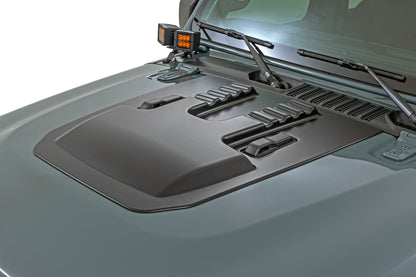 Rough Country HS60010-PW7 Hood Scoop | PW7 Bright White | Jeep Gladiator JT/Wrangler JL 4WD (2018-2025)