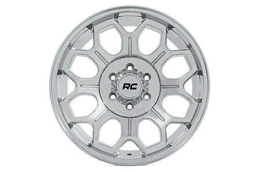 Rough Country 77201212C Rough Country 77 Series Wheel | One-Piece | Chrome | 20x9 | 6x5.5 | -12mm