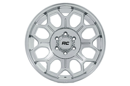 Rough Country 77224410 Rough Country 77 Series Wheel | One-Piece |Chrome | 22x12 | 8x6.5 | -44mm