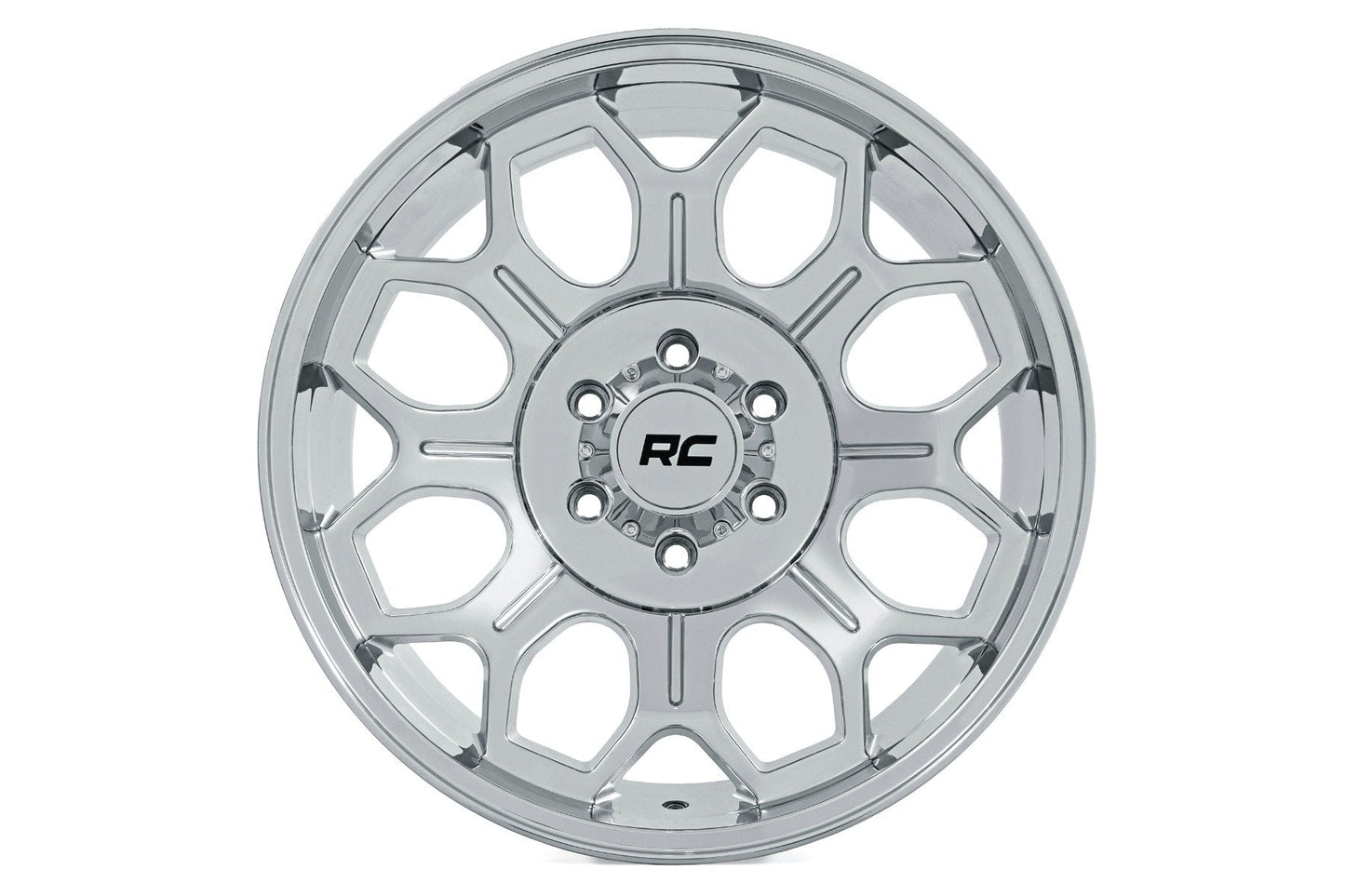 Rough Country 77224412 Rough Country 77 Series Wheel | One-Piece |Chrome | 22x12 | 6x5.5 | -44mm