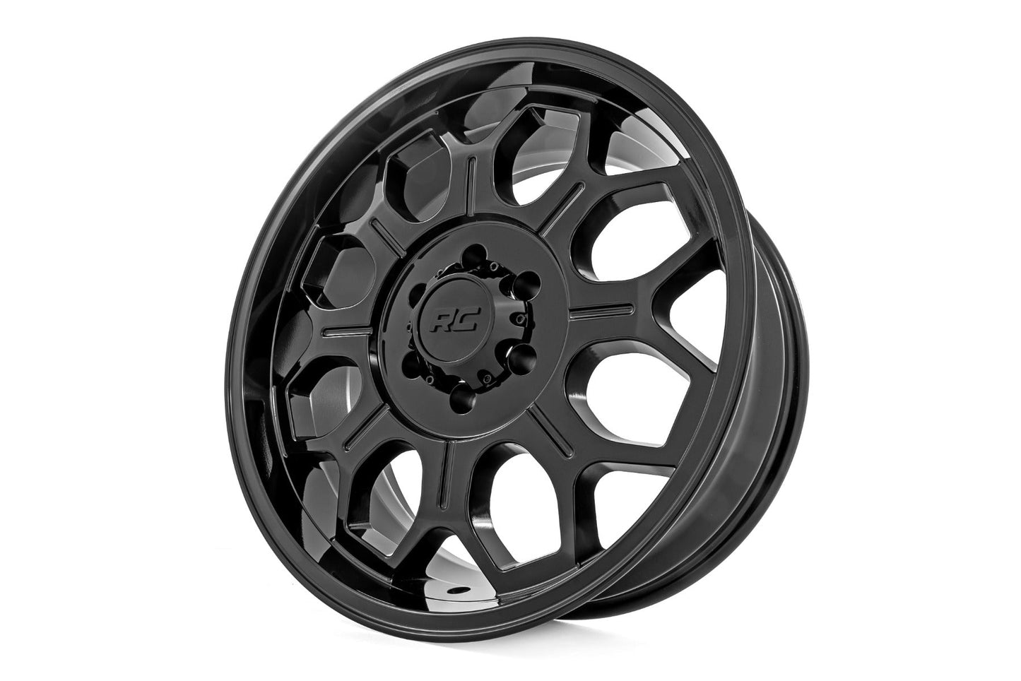 Rough Country 77202512 Rough Country 77 Series Wheel | One-Piece | Semi Gloss Black | 20x10 | 6x5.5 | -25mm