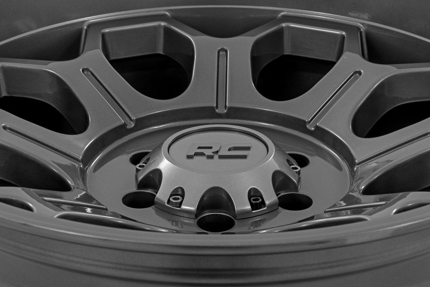 Rough Country 77200912G Rough Country 77 Series Wheel | One-Piece | Gunmetal Gray | 20x9 | 6x5.5 | 0mm