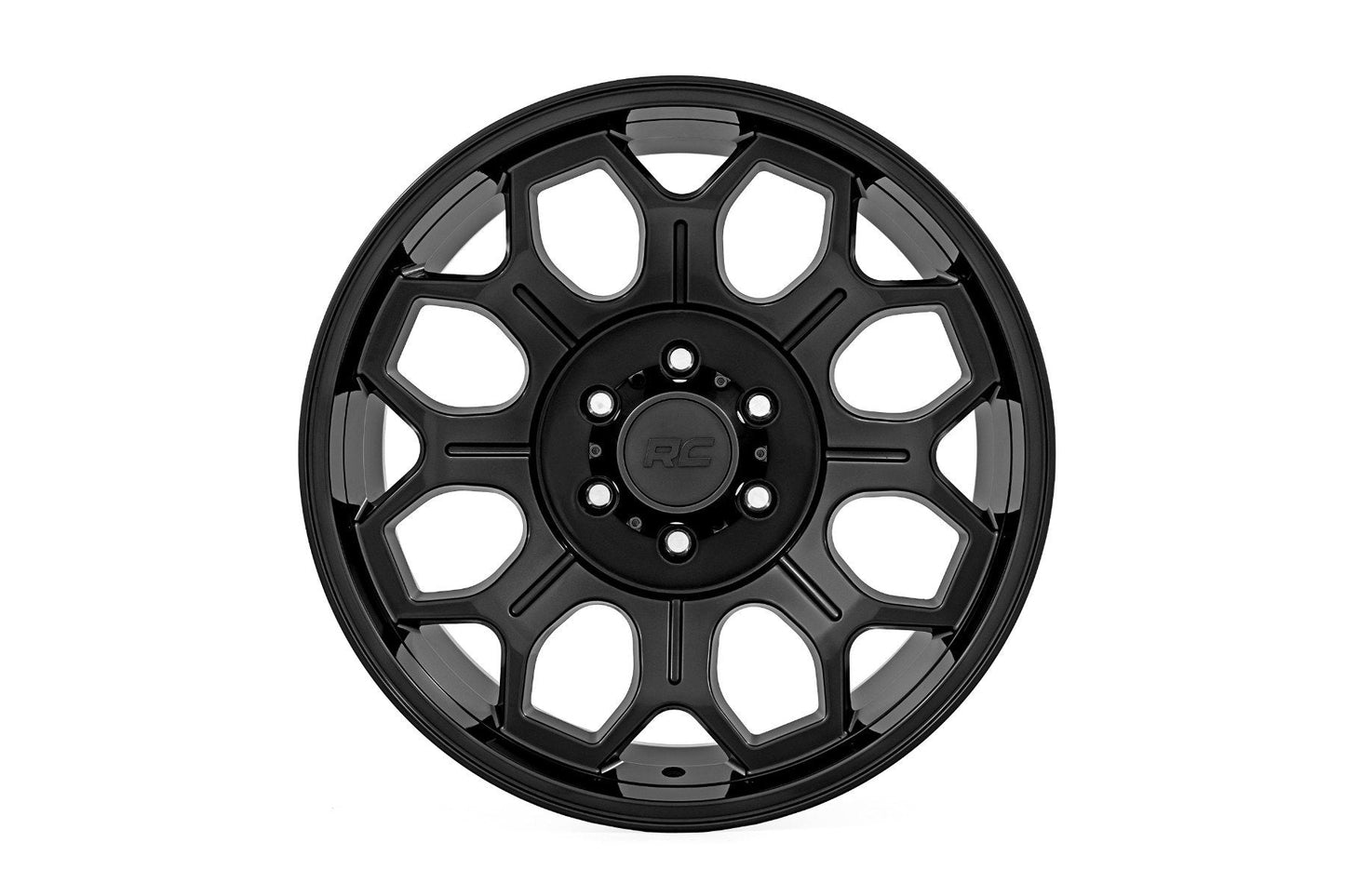 Rough Country 77200917 Rough Country 77 Series Wheel | One-Piece | Semi Gloss Black | 20x9 | 6x135 | 0mm